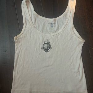 Brandy Melville Bleeding Heart Tank Top